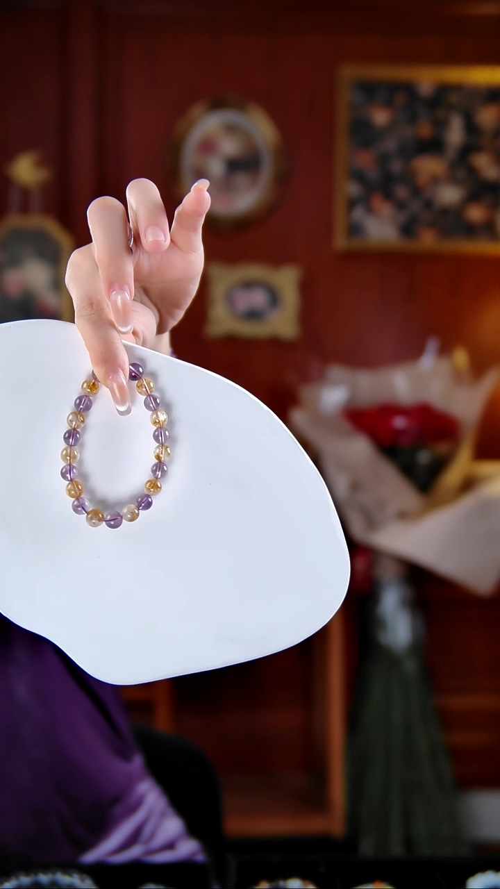 【闪购商品】水晶套链未镶嵌紫+黄水晶