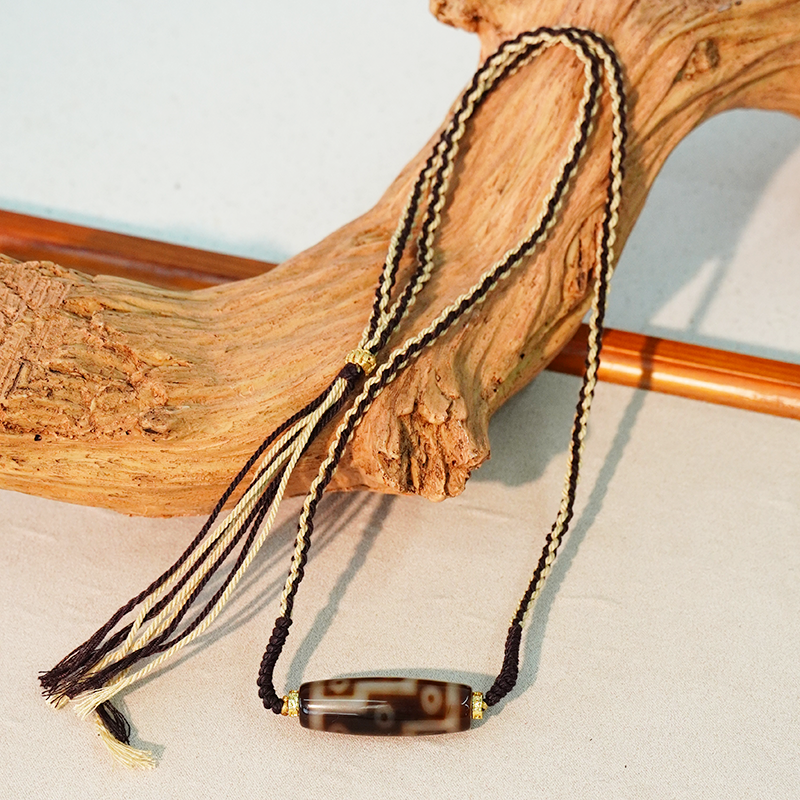 TZ860天然玛瑙黑金折线九眼锁骨链（多样性发货，发其一）