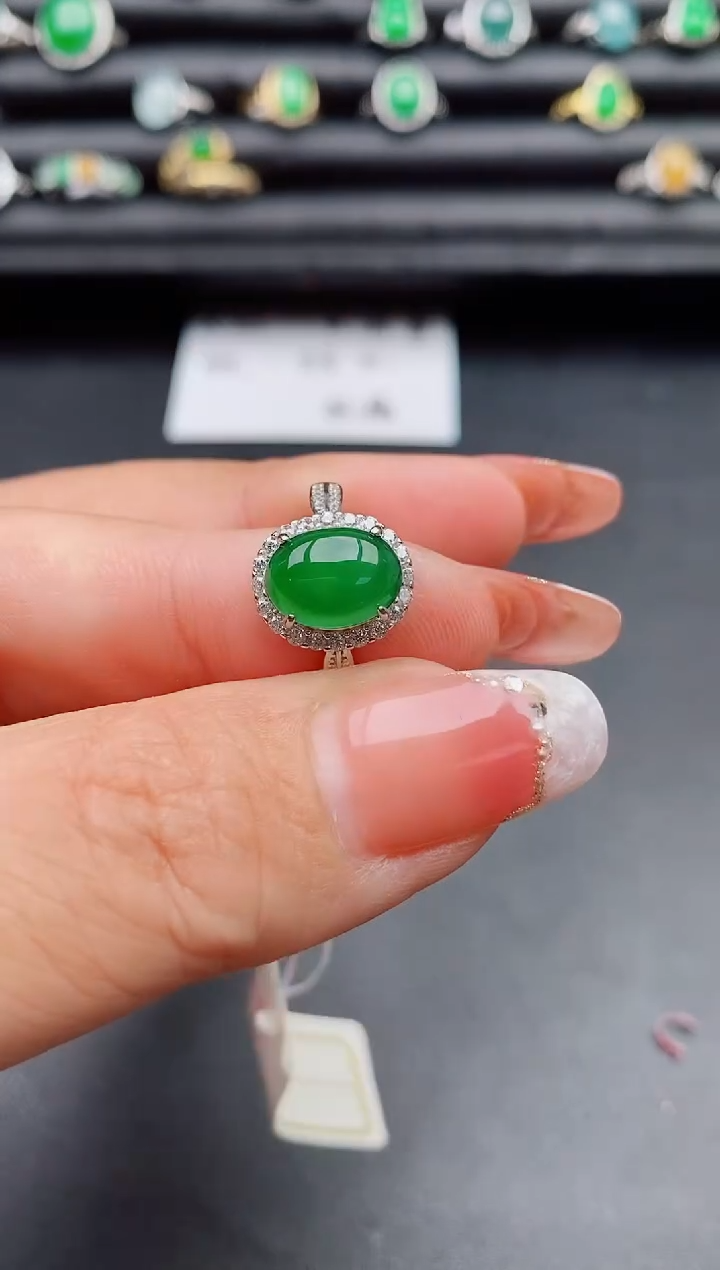 【闪购商品】翡翠戒指银S925镶嵌312312