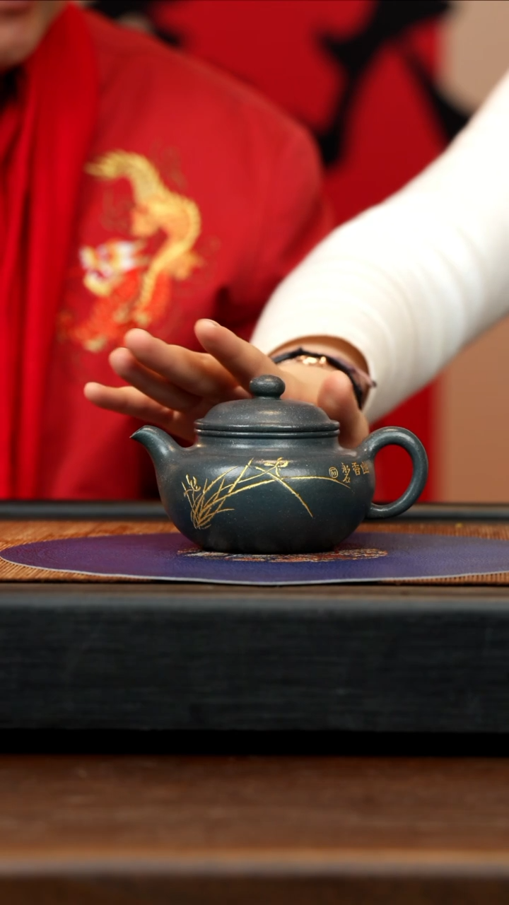 【闪购商品】紫砂茶壶CLQ 雪花绿 仿古