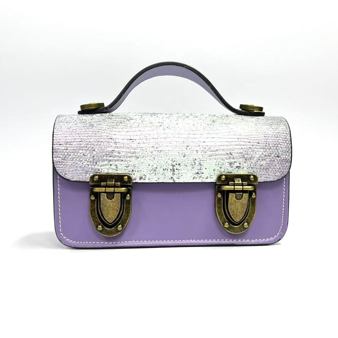 LK “大号剑桥”【手机包】稀有动物皮进口时尚女士牛皮包包（无链条） 