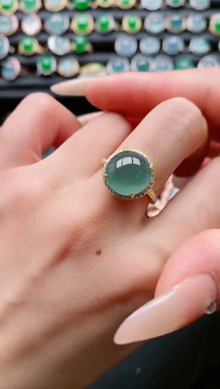 【闪购商品】翡翠戒指银S925镶嵌111111111