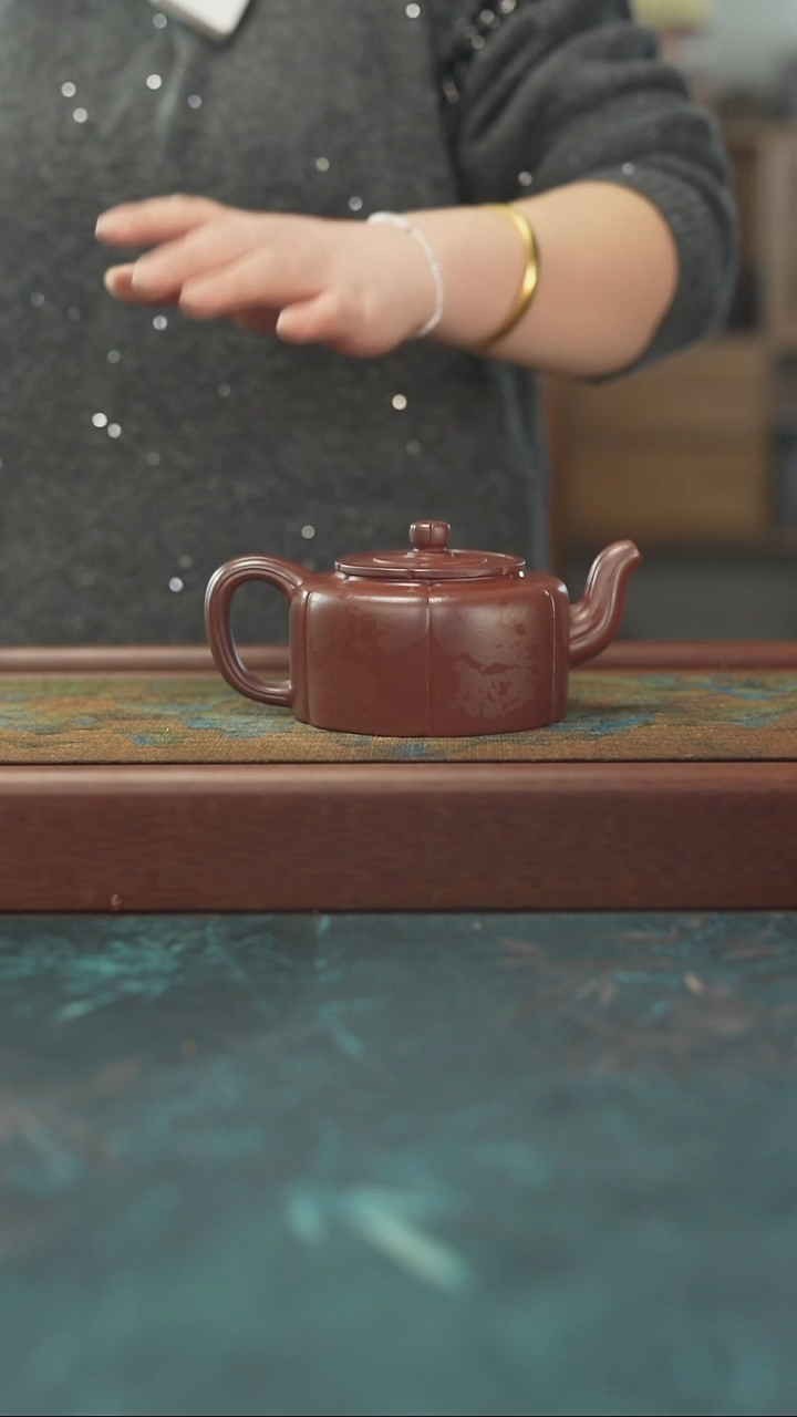  1.3高货 全手 紫砂壶 紫泥周盘