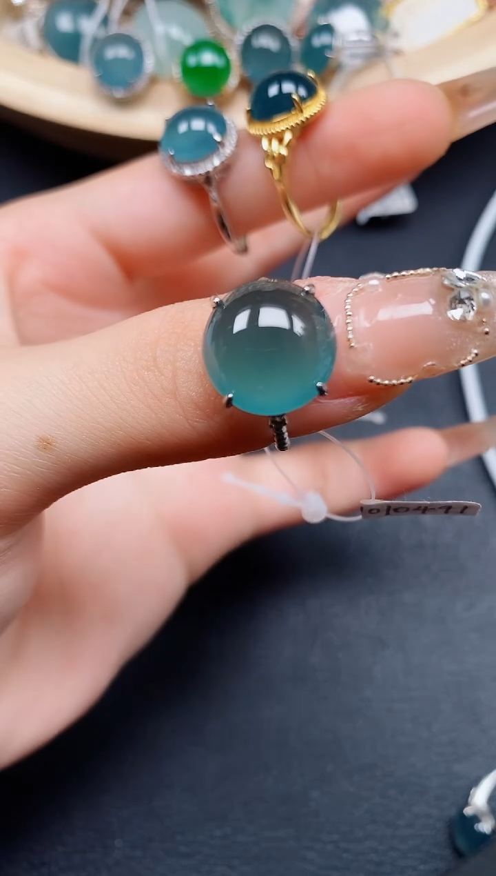 【闪购商品】翡翠戒指银S925镶嵌翡翠