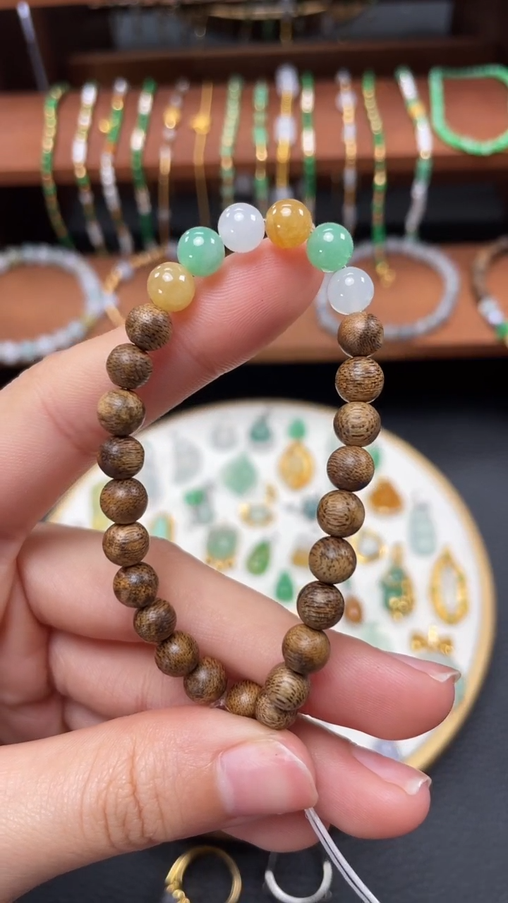 【闪购商品】翡翠套链未镶嵌一个  JK716