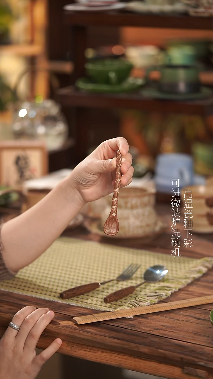 摆件陶景德镇手作餐具@@