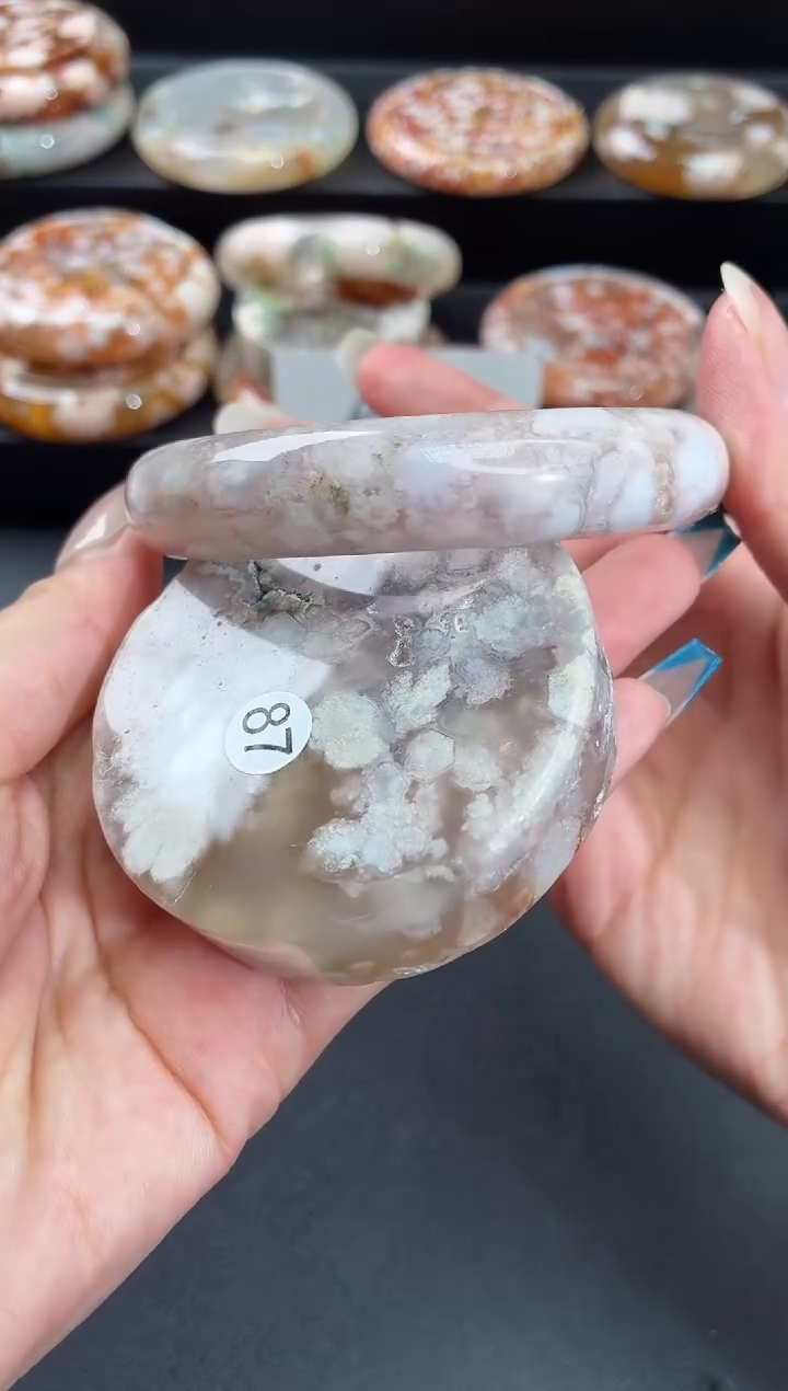 手镯玛瑙/玉髓未镶嵌石英质玉62圈61/62带(赠送镯心)