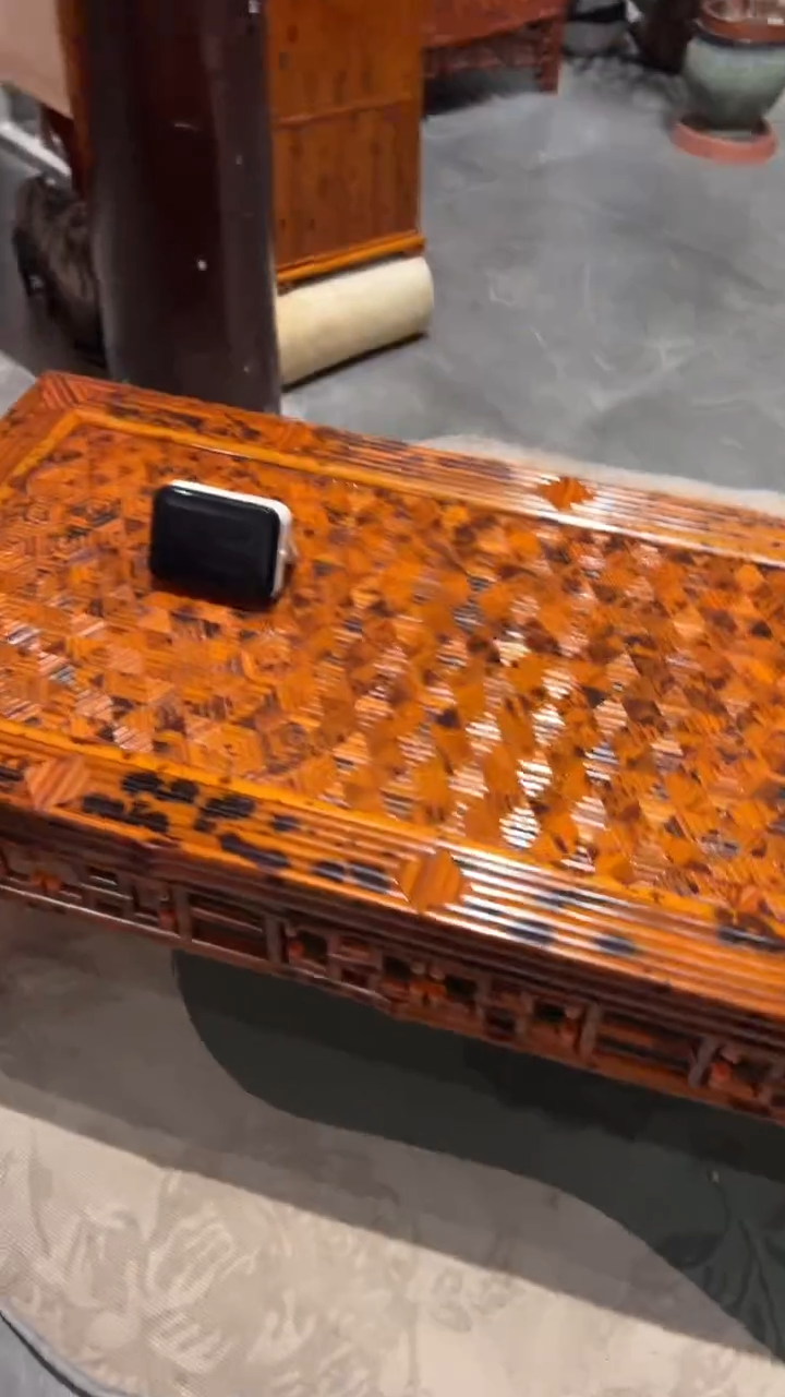 竹花**学湘妃竹龟背纹榻榻米桌