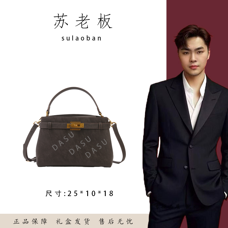 【苏总专属】SKL-7753-咖啡色女士时尚潮流气质小众腋下包斜挎包
