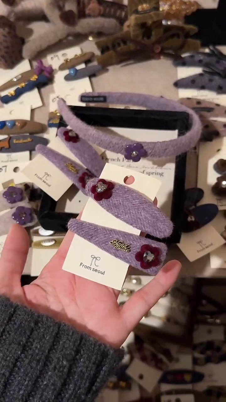 合金布艺紫色发夹20251123-019