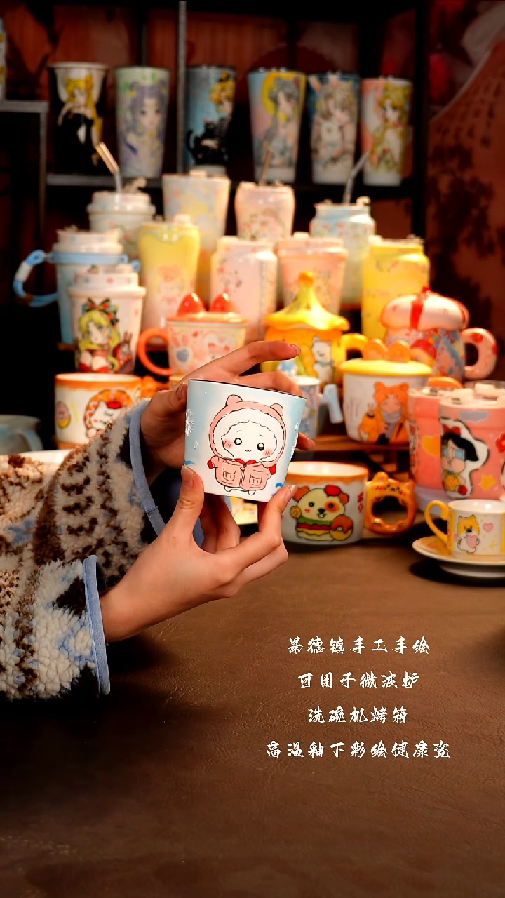 景德镇设计款手工手绘杯杯