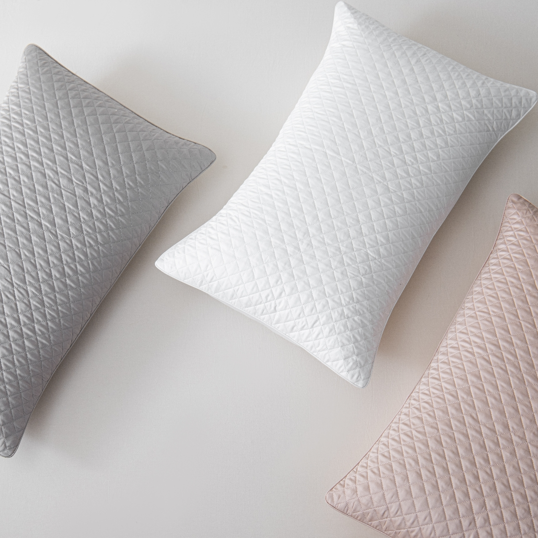 MR/唐歌/夹棉枕套/轻奢素色设计/立体绗缝嵌绳工艺/单枕套