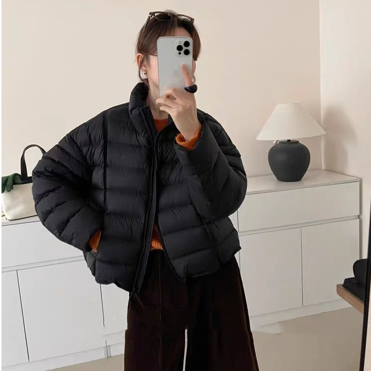 （柚子同款）SQ冬季韩版排骨时尚圆领羽绒外套037