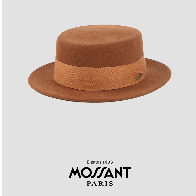 MOSSANTAW25 秋冬新款 轻复古Boater平顶帽