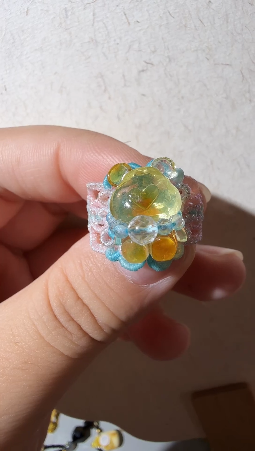 未镶嵌琥珀戒指琥珀小熊戒指