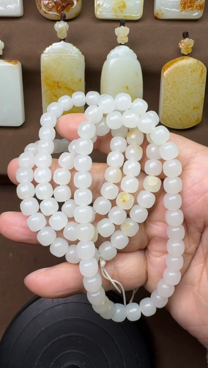 【闪购商品】和田玉颈饰未镶嵌卡8珠链108