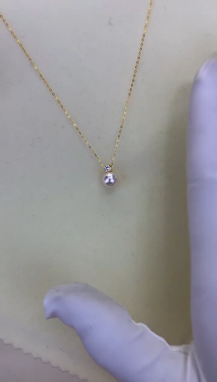 银S925镶嵌DA海水珍珠 GD249 7-8 王妃吊坠赠银链