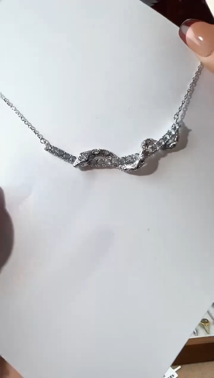 【闪购商品】海蓝宝石颈饰银S925镶嵌KT24081003