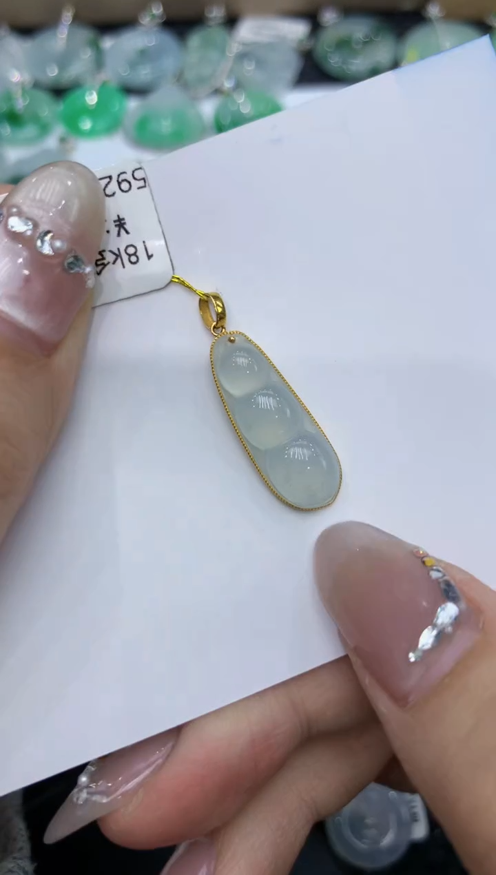 【闪购商品】翡翠颈饰18K金镶嵌222222222