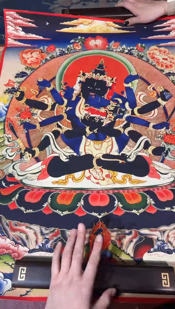 卷轴画龙妹的唐卡tk16