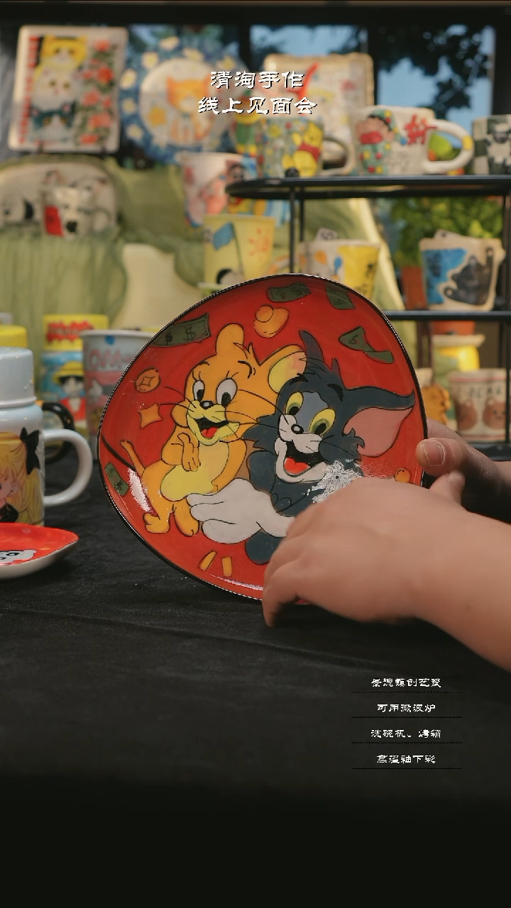 【闪购商品】摆件亲工手绘陶瓷-