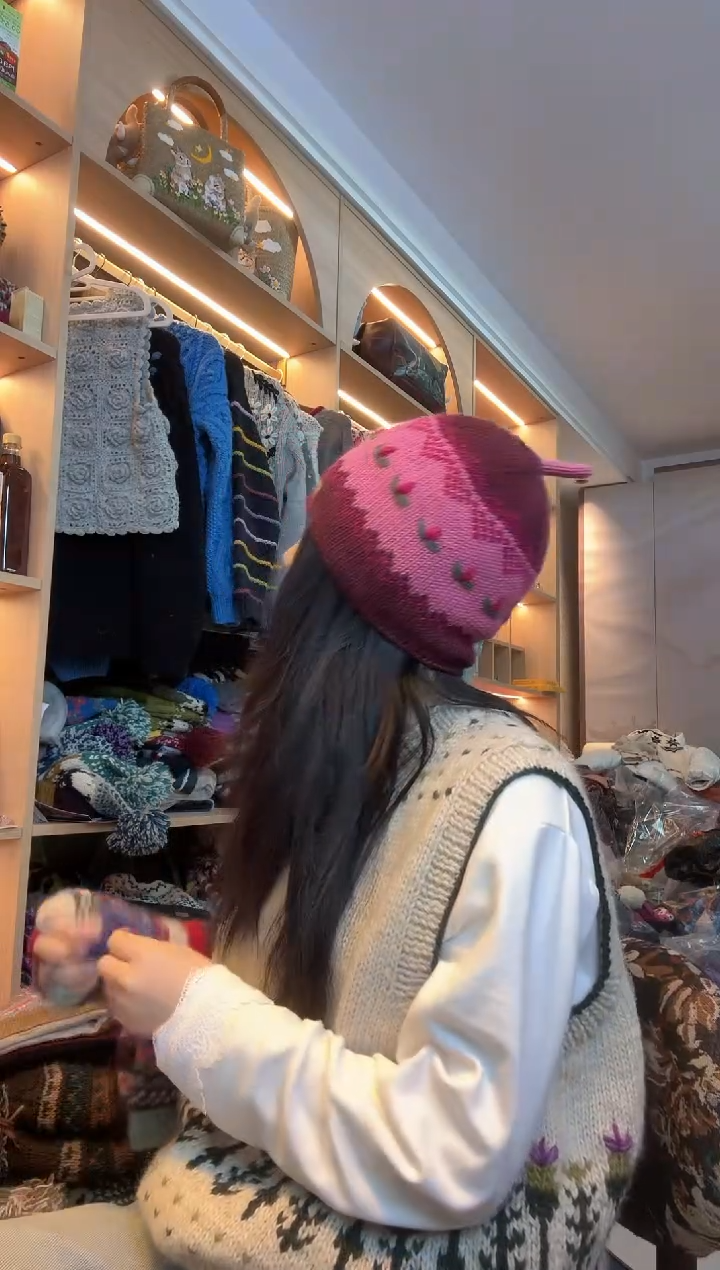 羊毛美利奴三叶草玫紫色 