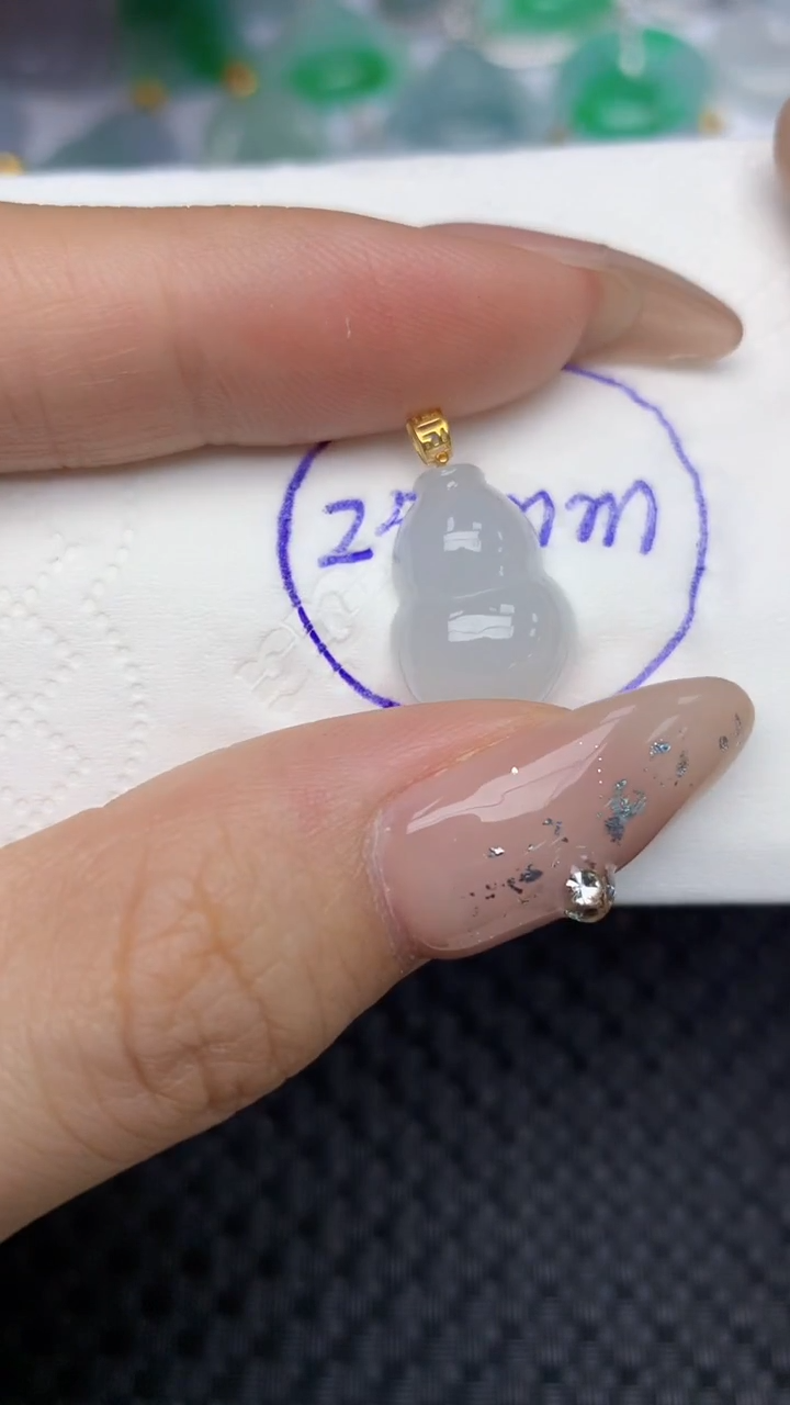 颈饰18K金镶嵌翡翠天然缅甸翡翠a货百元以上9元证书费自理