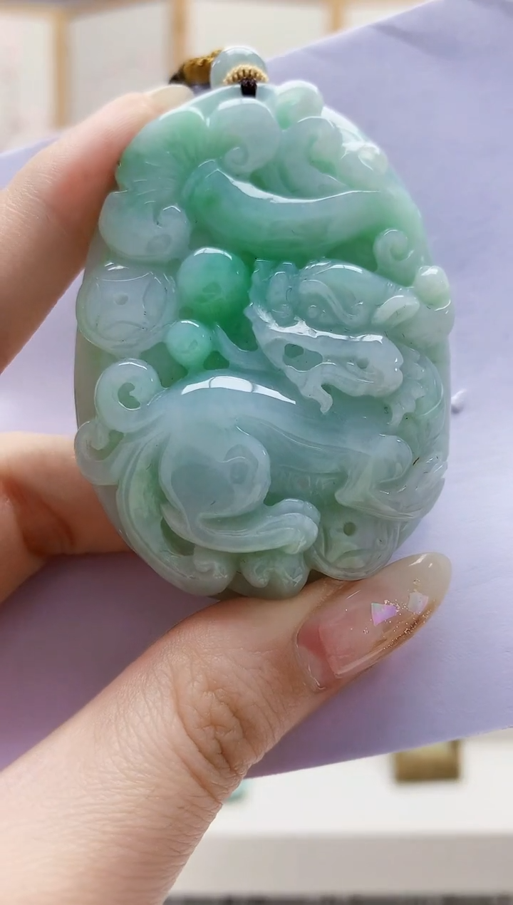 未镶嵌定制翡翠4852jw-毛货挂件55