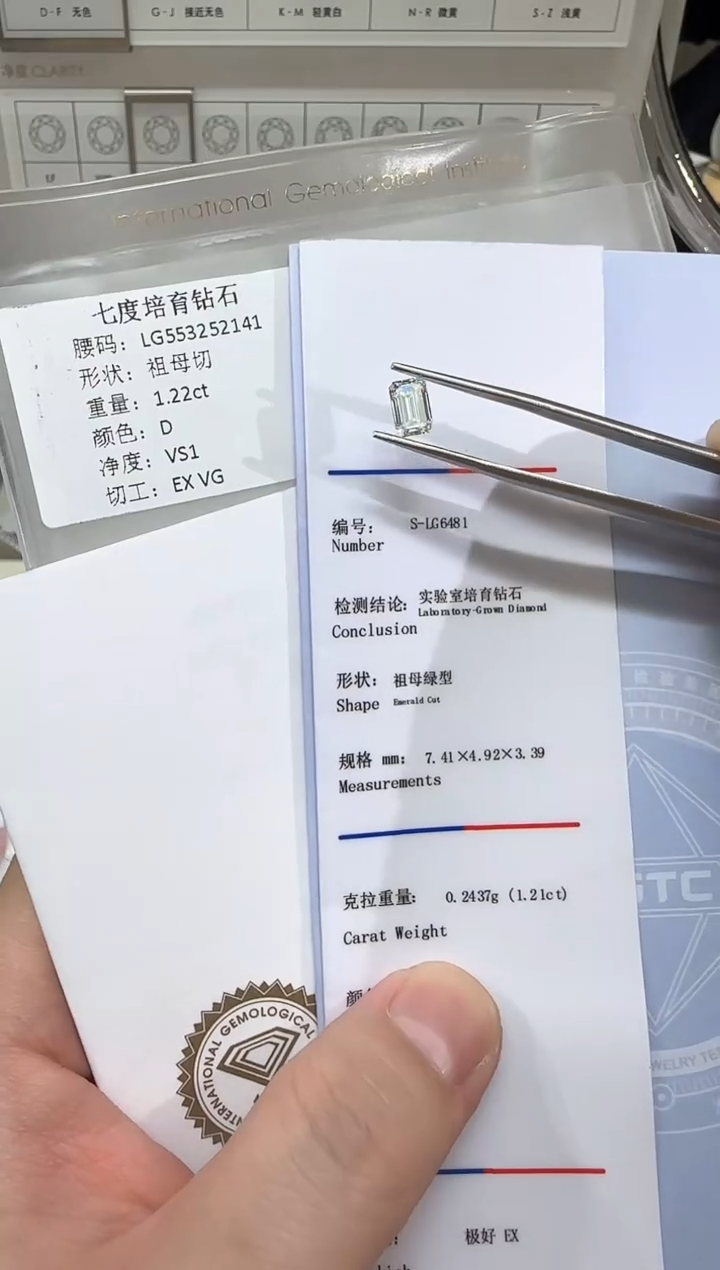 【闪购商品】实验室培育钻石未镶嵌@1.21 ct 先鉴赏，再定制！