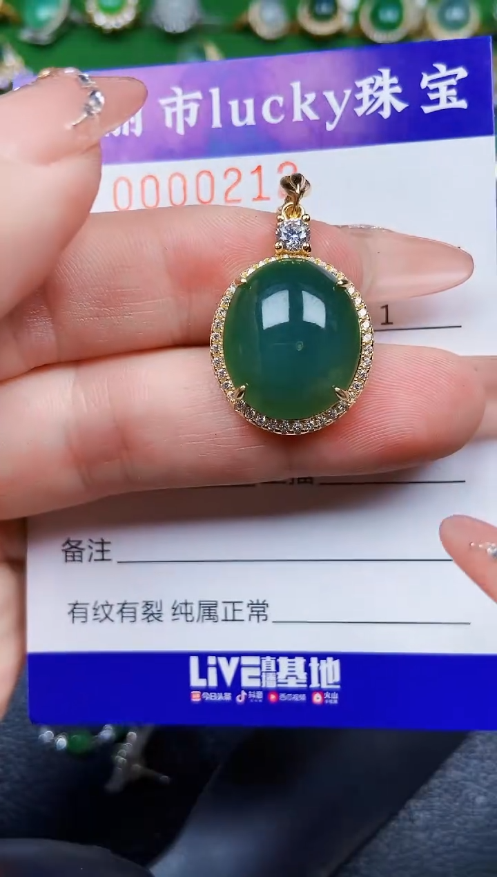 【闪购商品】翡翠颈饰银S925镶嵌0212