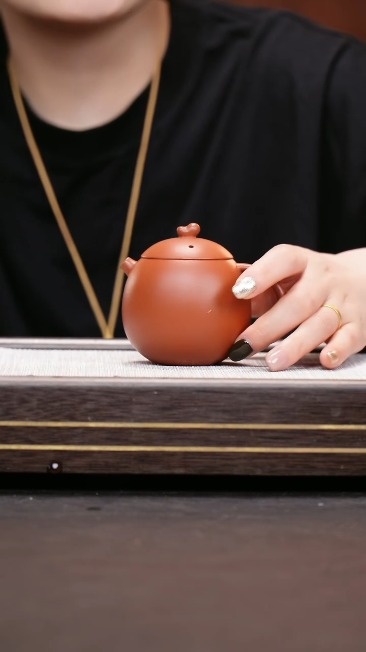 茶壶紫砂小煤窑朱泥 蛋壳壶