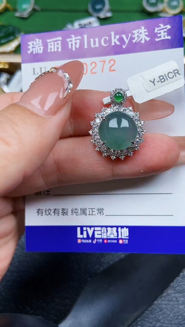 【闪购商品】翡翠颈饰银S925镶嵌0272