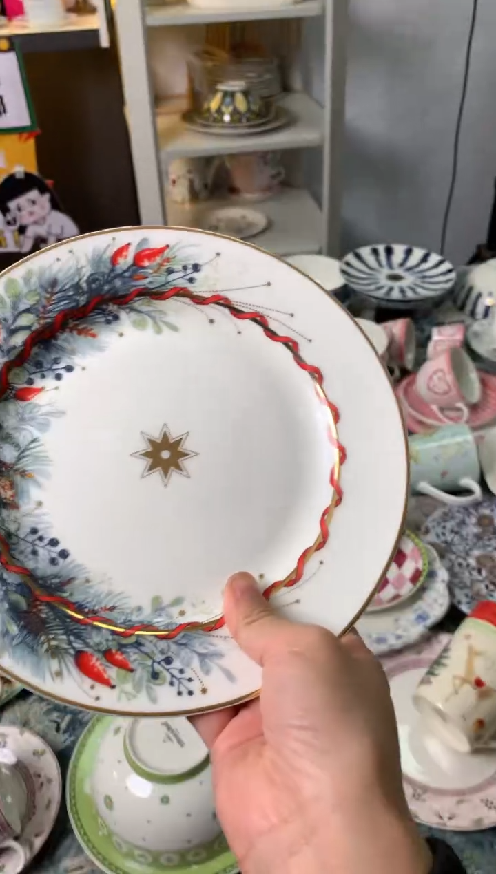 【闪购商品】瓷片陶瓷原单CC354餐具1个8寸