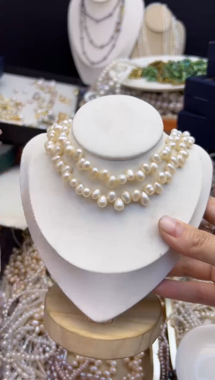 【闪购商品】淡水珍珠33未镶嵌花瓣*白色项链