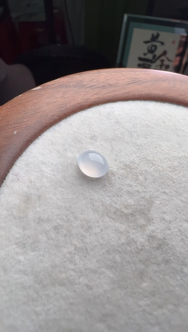 未镶嵌定制翡翠白冰蛋面