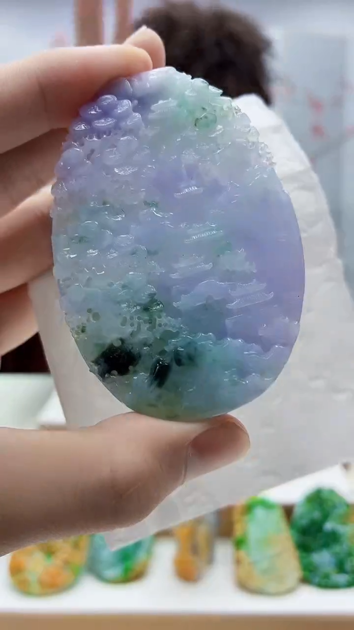 未镶嵌定制翡翠4688bb-毛货挂件30