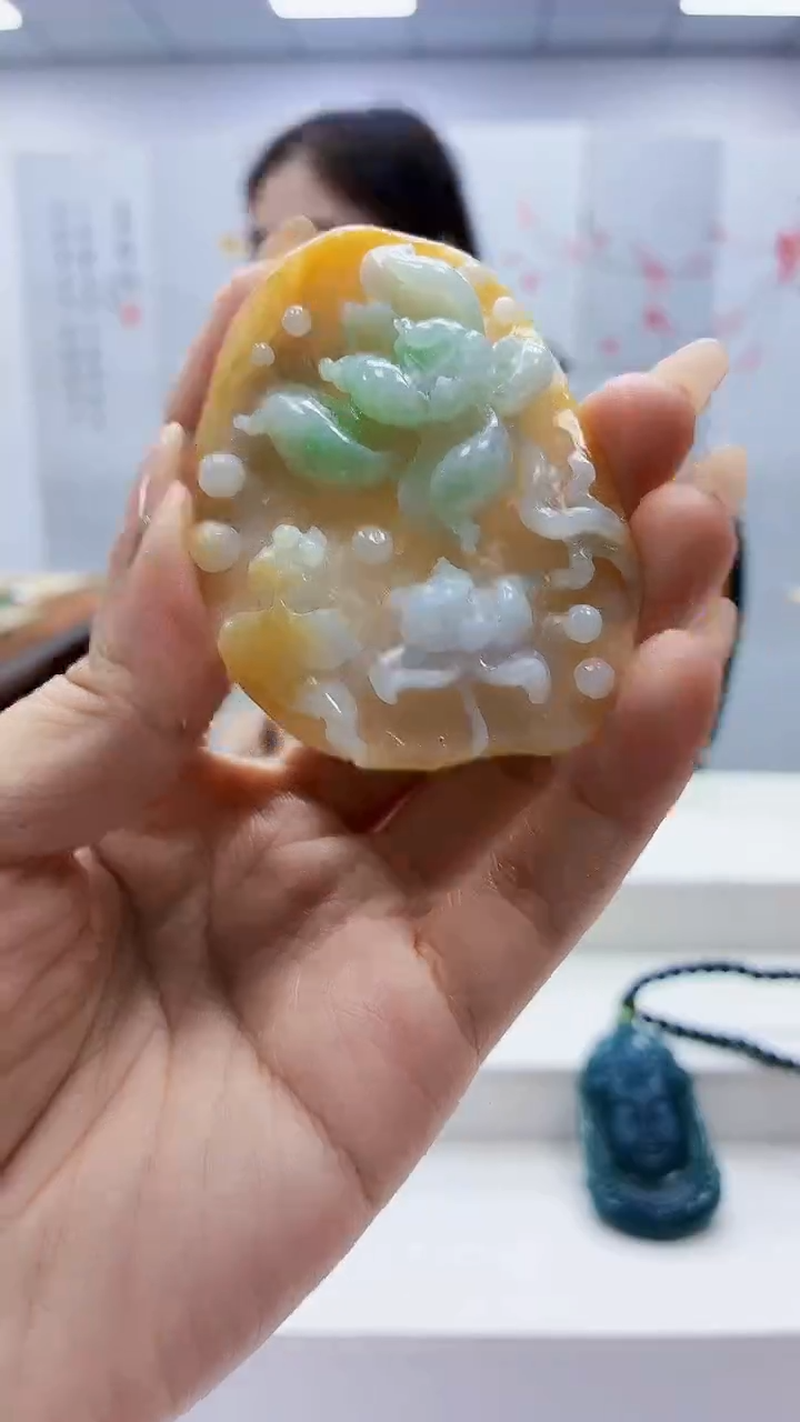 未镶嵌定制翡翠3099ty-毛货挂件3