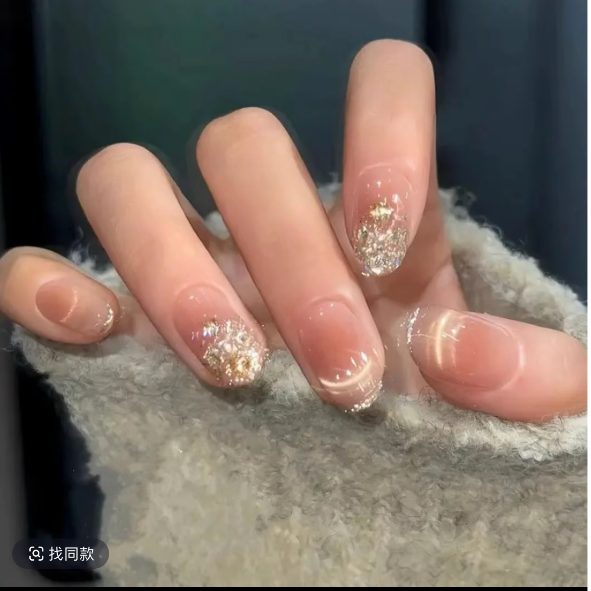 【塞纳黄昏】任敏同款 纯欲优雅温柔爆闪猫眼款 纯手工显白穿戴甲