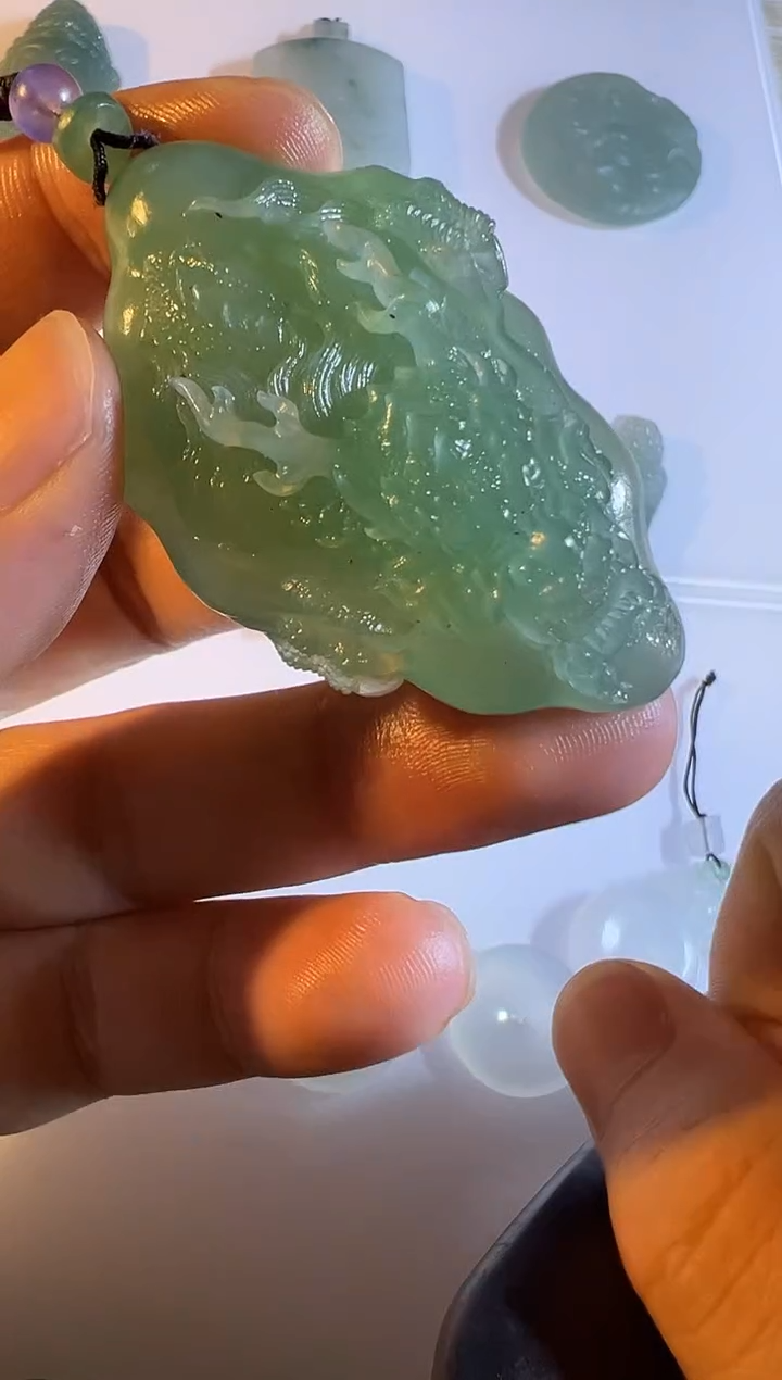 【闪购商品】定制翡翠未镶嵌龙头