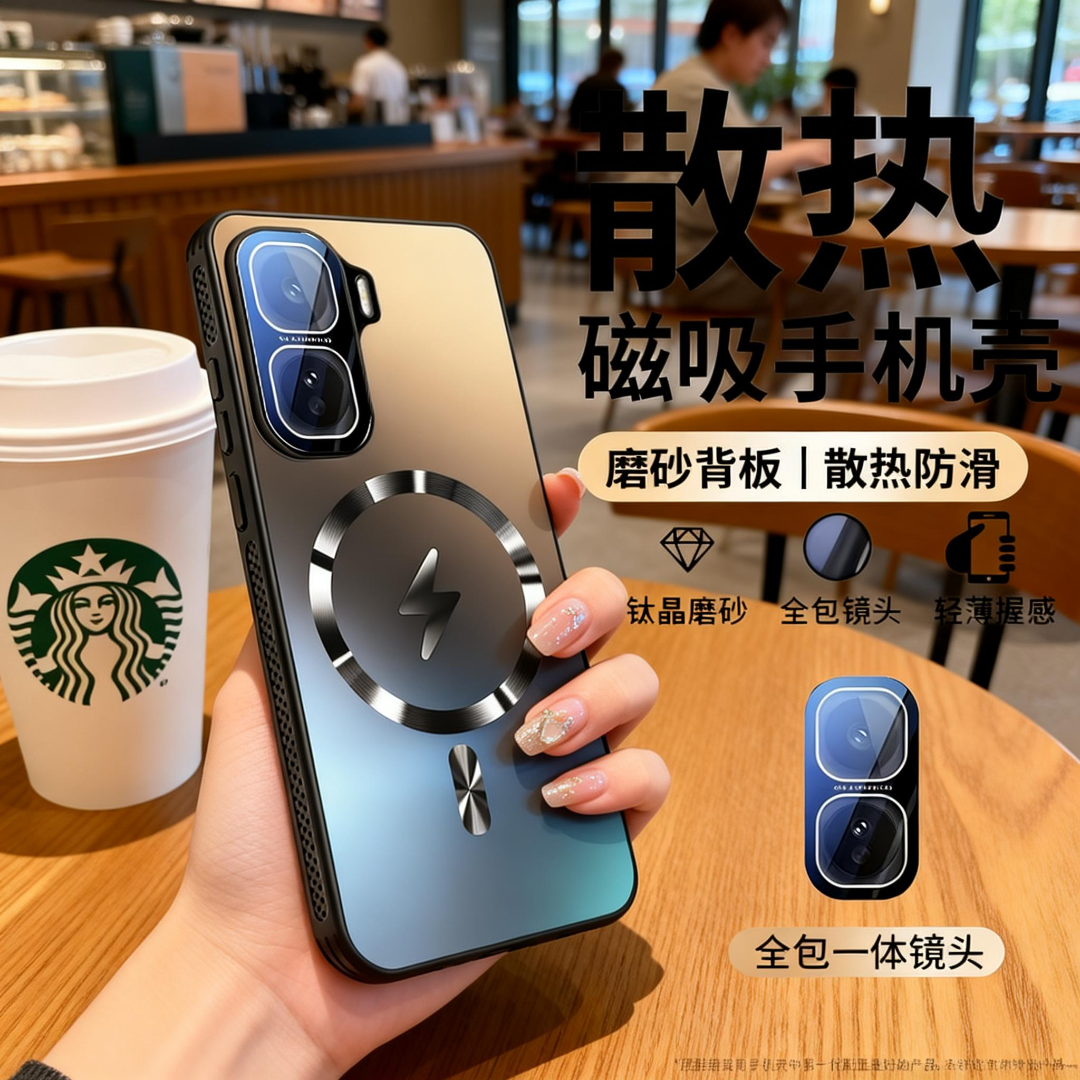 适用IQOONeo11新款手机壳散热neo10Pro+全包防摔带镜头膜Magsafe