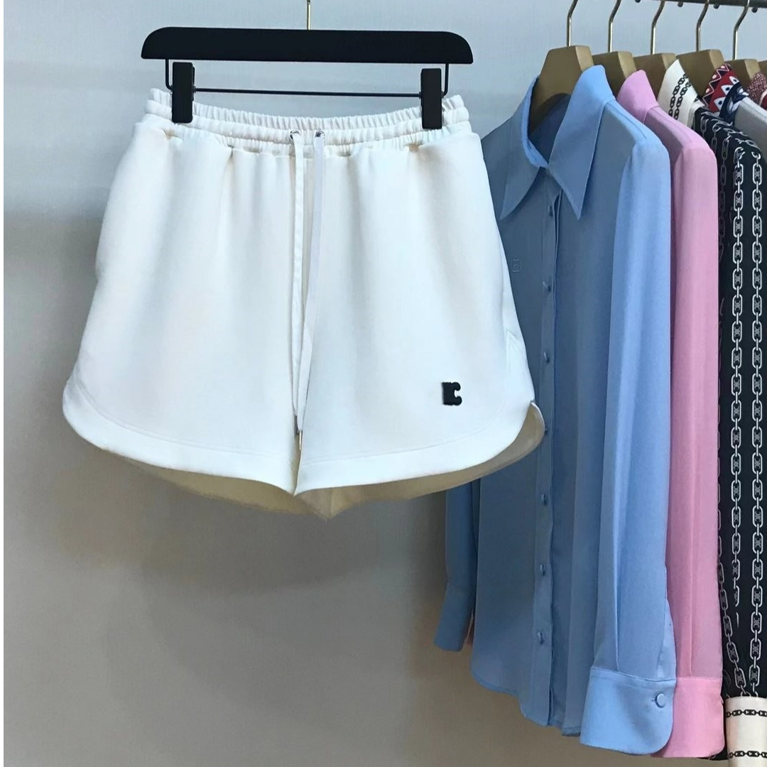 W慕溢-015白色休闲短裤