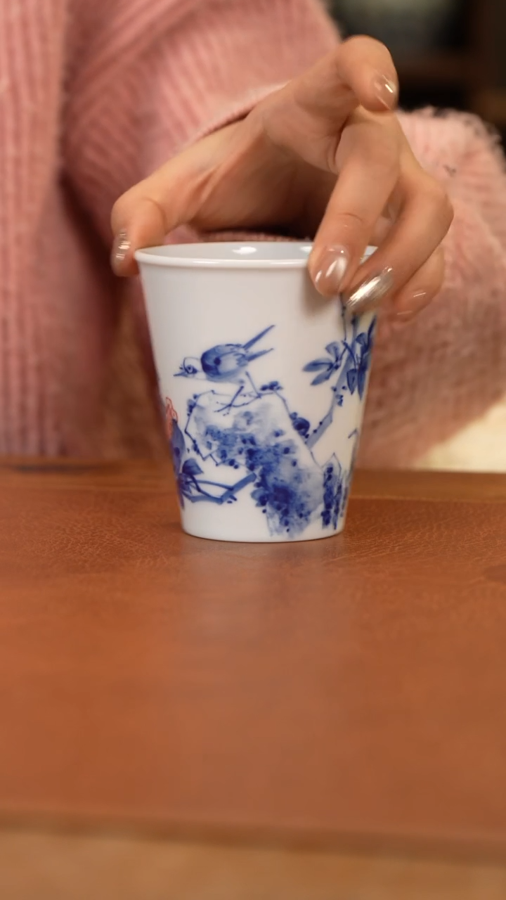 【闪购商品】杯融博花鸟可乐杯