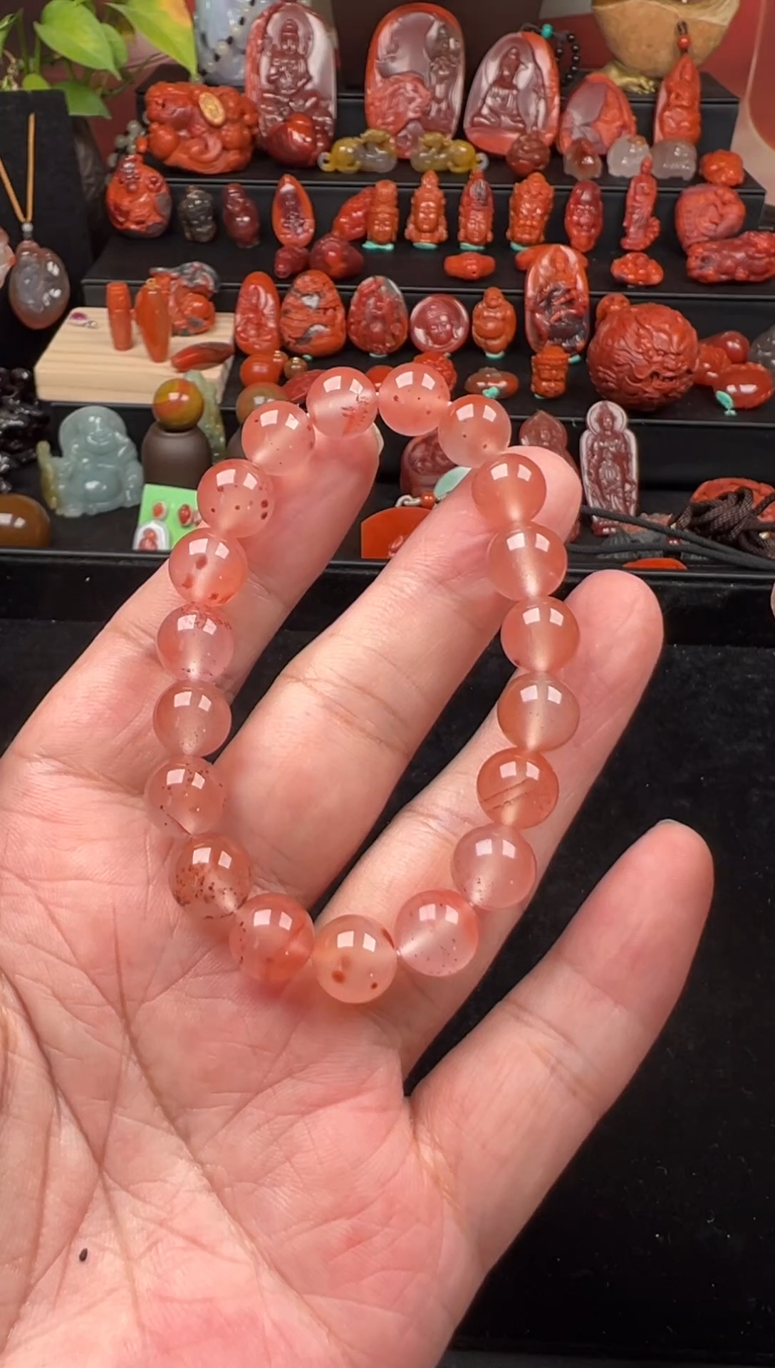 未镶嵌手链南红玛瑙与**争手串