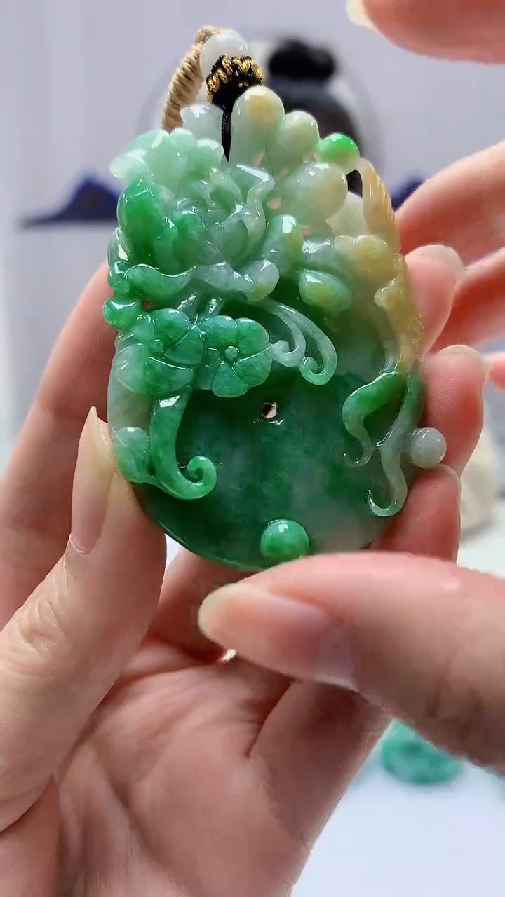 【闪购商品】定制翡翠未镶嵌4902zm-毛货挂件