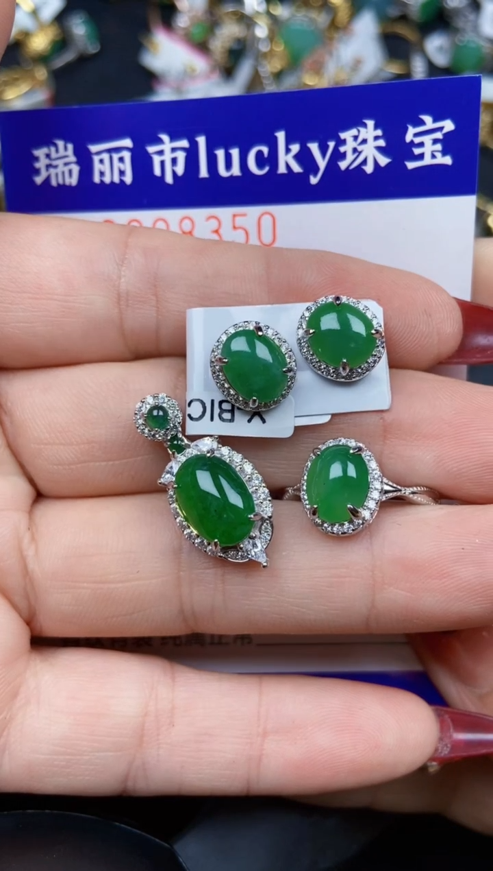 【闪购商品】翡翠颈饰银S925镶嵌8350