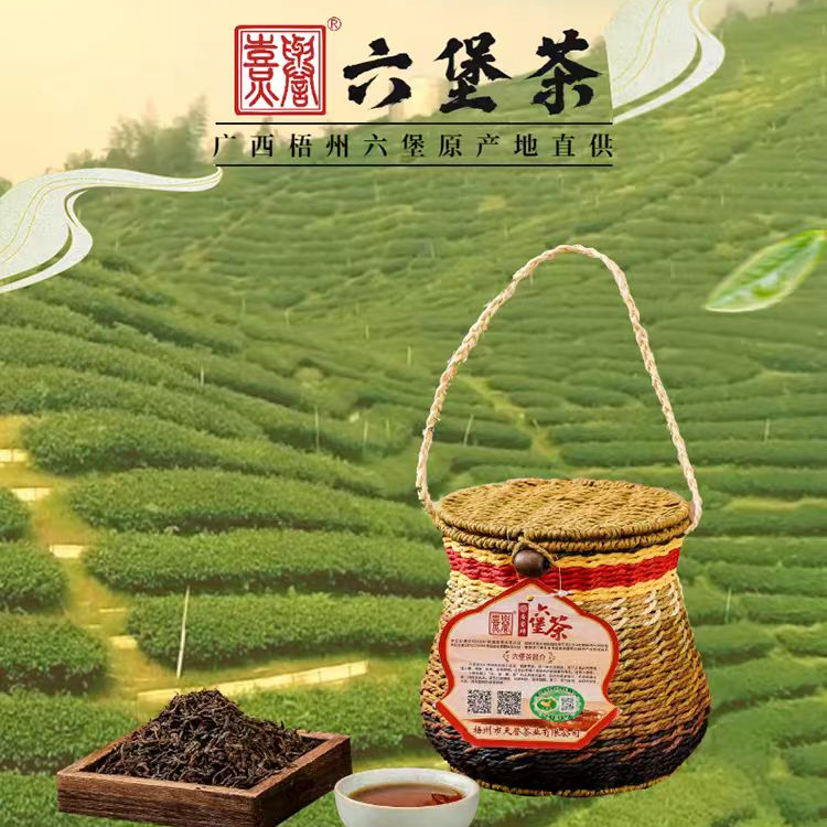 广西梧州正宗六堡茶一级918绳笠天誉黑茶散茶2016年陈