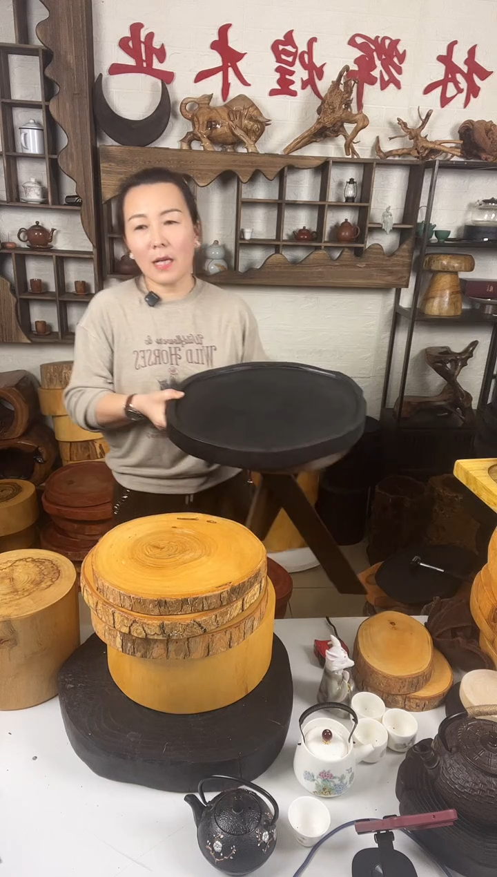 随**安一物一拍手工制作诧异寂风干泡台茶台