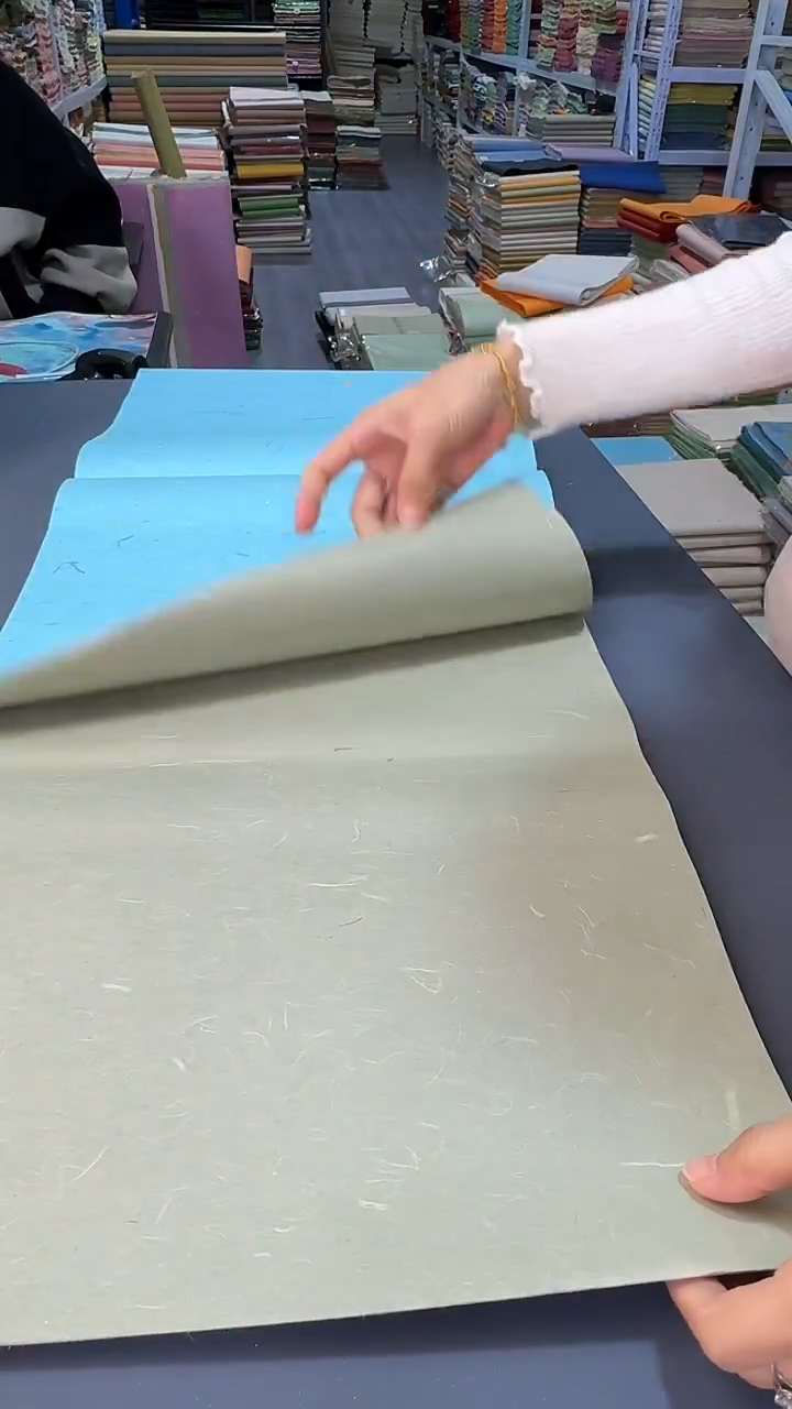 纯手工四尺对开五色50张楮皮清水云龙