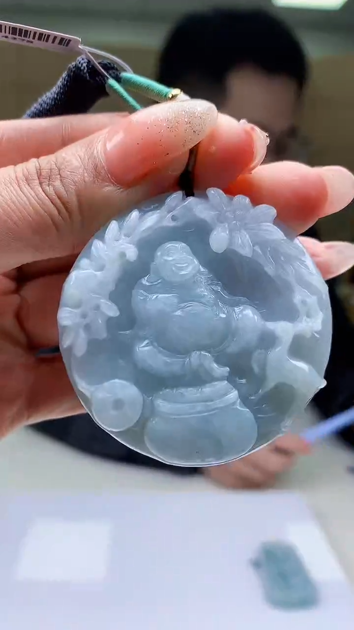 【闪购商品】定制翡翠未镶嵌5153MM-毛货挂件48