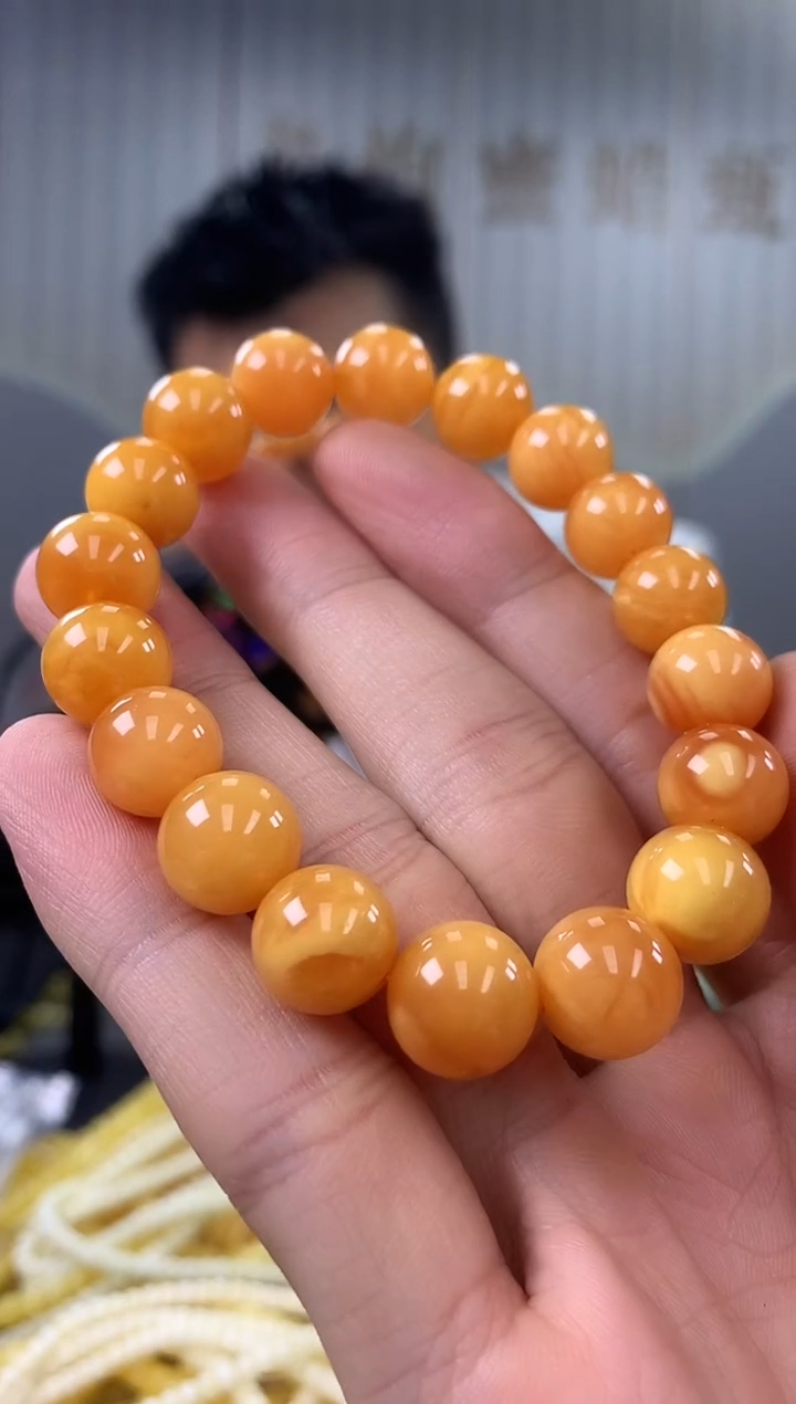 未镶嵌蜜蜡裸石手串